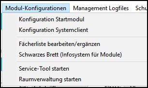 Übersicht Modul Konfigurationen