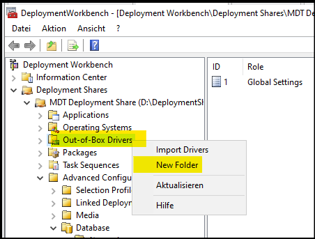 Knoten "Out-of-Box Drivers"
