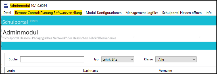Remote Control/Planung Softwareverteilung