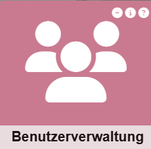 Kachel des Moduls Benutzerverwaltung