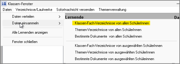 KlassenFach-Verzeichnisse