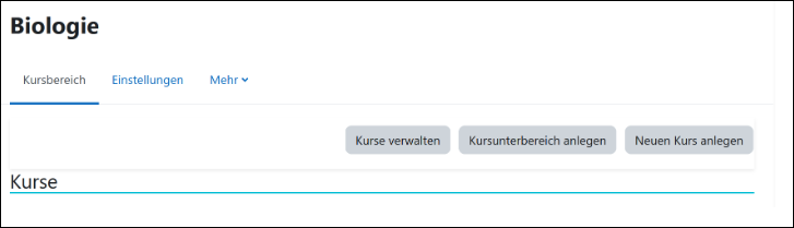 Button zum Anlegen eines neuen Kurses