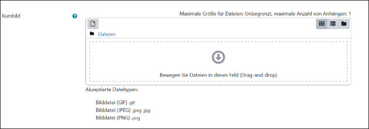 öffentlich sichtbares Kursbild kann hochgeladen werden