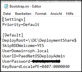 Datei Bootstrap.ini