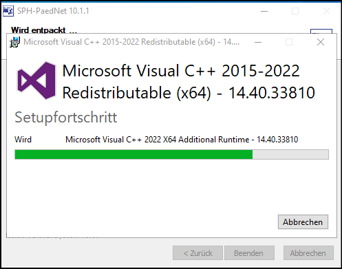 vc-redist-Installationsfenster