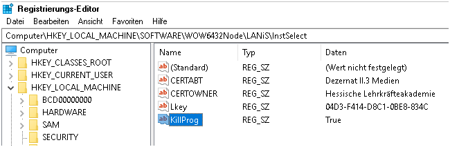 Bild der Registry