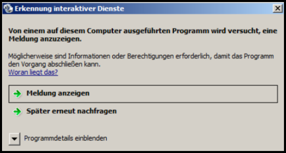 Erkennung inaktiver Dienste