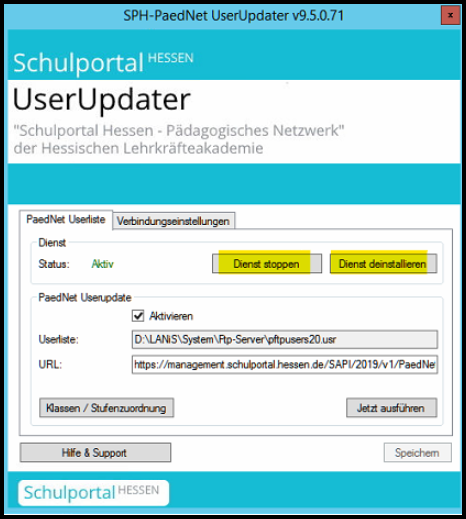 UserUpdater Dienste