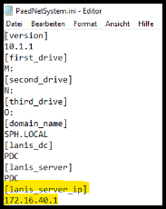 Editor mit PaedNetSystem.ini
