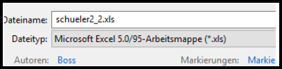 Auswahl Dateityp