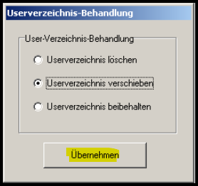 Userverzeichnis-Behandlung