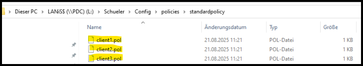 Dateien im Ordner standardpolicy