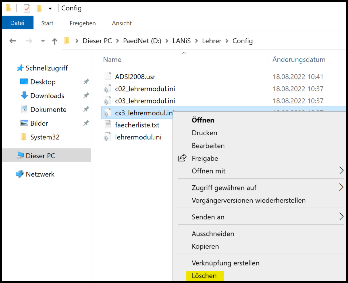 ...\LANiS\Lehrer\Config