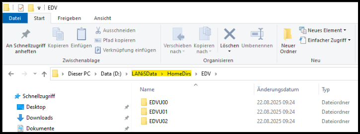 Verzeichnis LANiSData HomeDirs