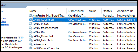 Dienstemanager LANiS_AdConnect