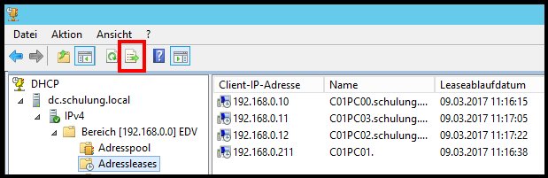 DHCP-Server Exporticon