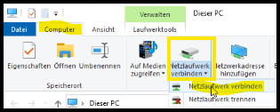 Dieser Computer Netzlaufwerk verbinden