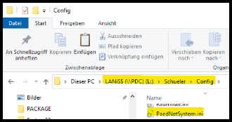 Dateimanager PaedNetSystem.ini