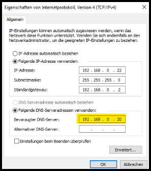 Eigenschaften von Internetprotokol V4