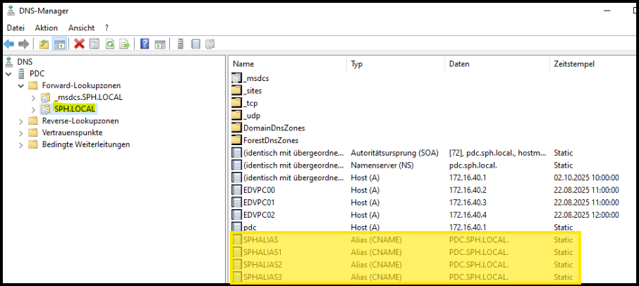DNS-Manager SPHAlias