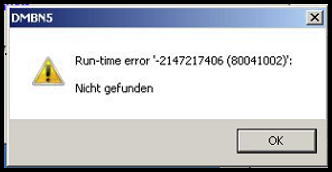 DMBN5 Runtime-Error