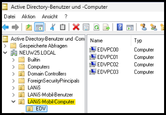 Active Directory LANiS Mobil Computer