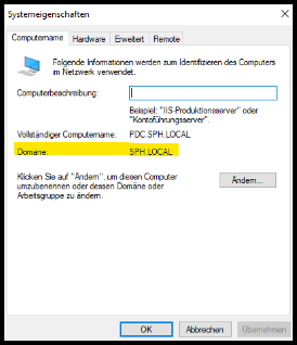 Systemeiegenschaften