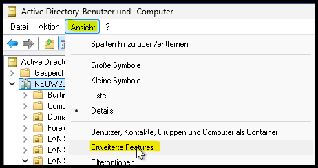 AD erweiterte Features