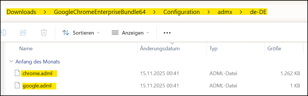 Deutsche adml-Dateien kopieren