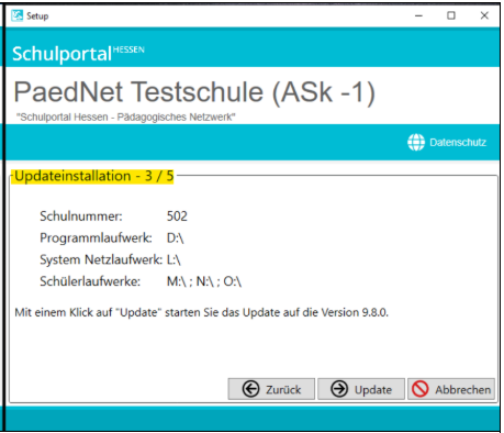 Updateinstallation 3 von 5