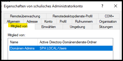 Mitglied von Domänen-Admins