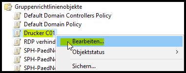 Gruppenrichtlinie bearbeiten