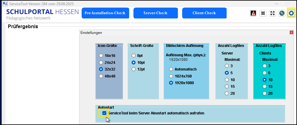 ServiceTool im Autostart eintragen