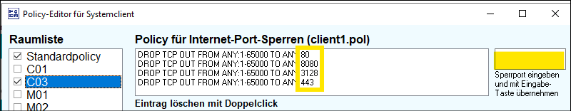 Einstellung Systemclient