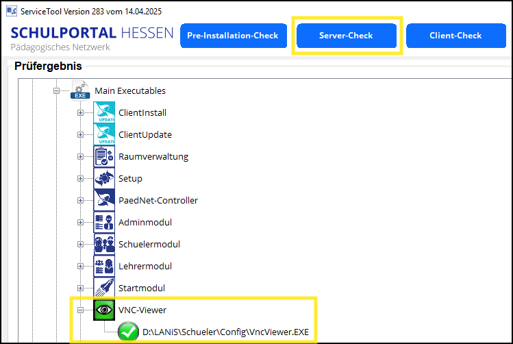 ServiceTool - Server-Check - VNC-Viewer