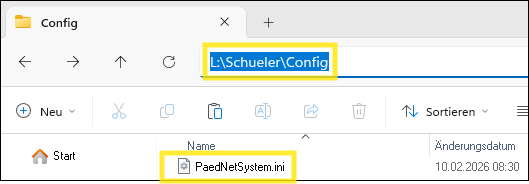 Dateimanager PaedNetSystem.ini