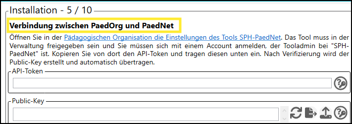 Installation Verbindung zwischen PaedNet und PaedOrg