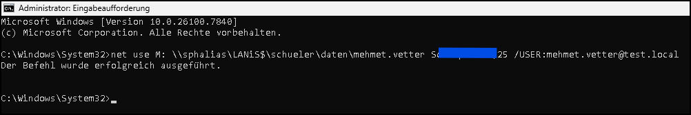 gelungene Verbindung