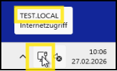 Domänenname bei Netzwerkverbindung