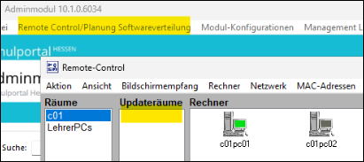 Fenster Remote-Control ohne Updateberechtigung