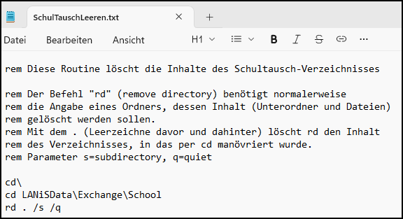 Datei SchulTauschLeeren.txt