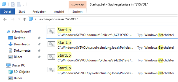Suchergebnisse in SYSVOL