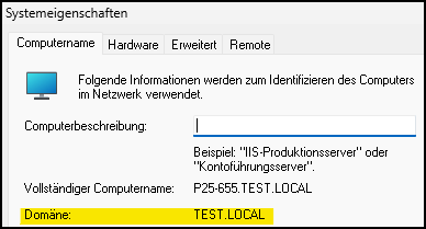 Computer- und Domänenname