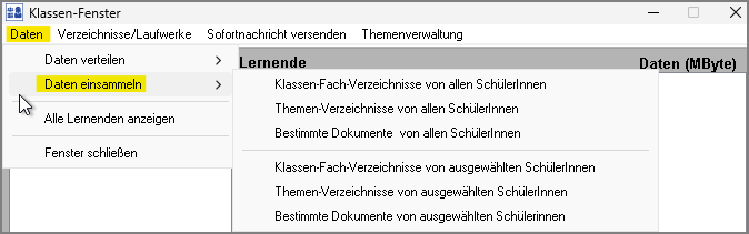 Daten einsammeln
