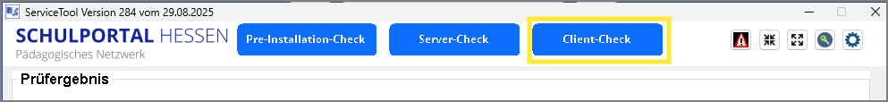 Client-Check im ServiceTool