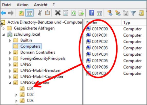 ActiveDirectory Computer verschieben