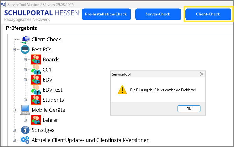 ServiceTool - Client-Check
