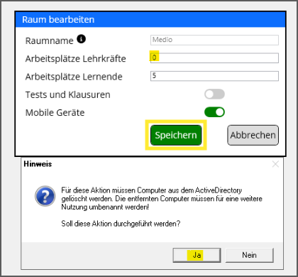 Raum bearbeiten