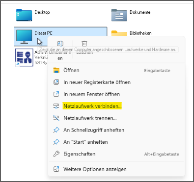 Dieser Computer Netzlaufwerk verbinden