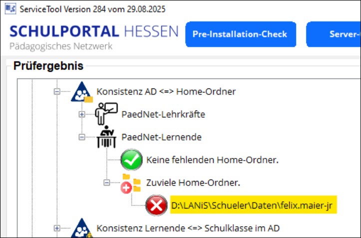 ServiceTool Home-Ordner
